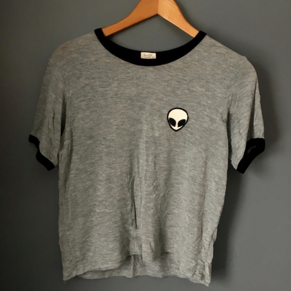 John Galt Tops - Embroidered Alien T-Shirt